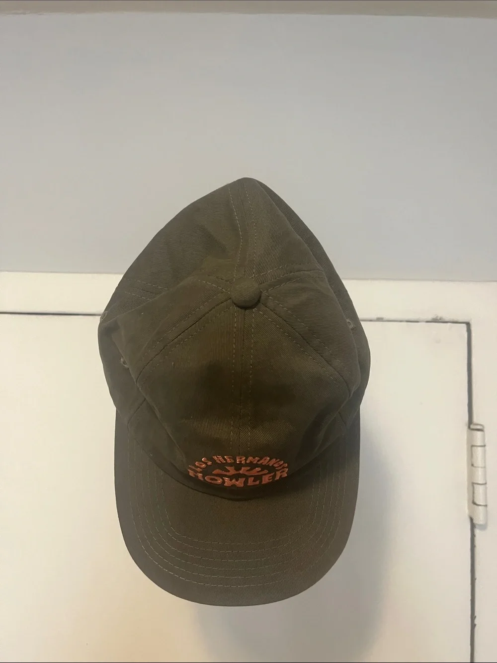 Howler Brothers Olive Green Baseball Cap with Rust Embroidery